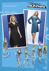 2883 DESIGN YR RUNWAY KNIT TIED DRESS,OVERBODICE PATTERN 14-22